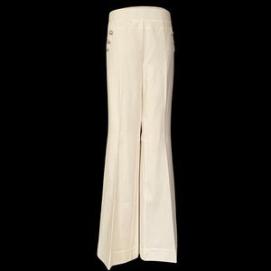 INC Off White Flare Leg Curvy Fit Pants New sz 8.